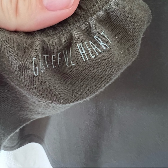 Peace Love World Oversized Drawstring Top in Olive Green size 1X - Picture 9 of 9